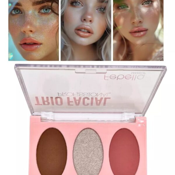 Trio Facial Contorno + Blush + Iluminador da Febella - Image 2
